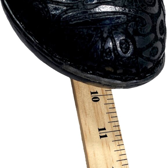 BOC Born Concept Shoes Womens 9.5 Black Leather Embossed Nurse Clogs  PEGGY - Picture 14 of 16